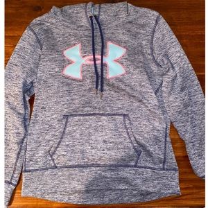 Women’s Gray Under Armour Big Logo Hoodie